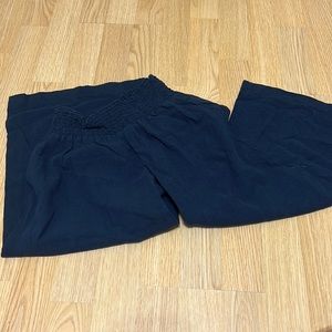 🪼Low waist linen wide leg capri